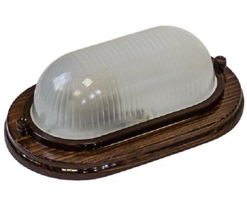 Светильник банный Свет НБО 04-60-021 УХЛ1 Е27 Овал Орех IP54 195х75мм картинка 